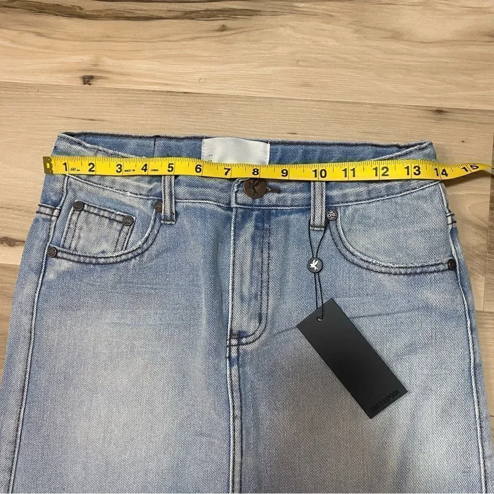 💛 KIDS ANTIQUE 2020 MINI STRETCH HIGH WAIST DENIM SKIRT 12-14